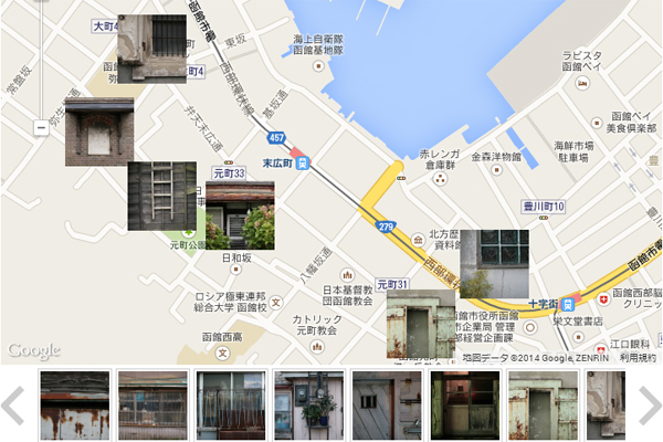 Google Mapでの表示